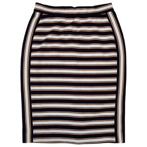 New Banana Republic Petite Striped Pencil Skirt Strech Knit Size 00P